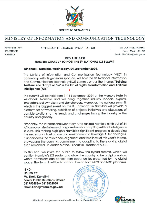 Media Release for ICT Summit 2024